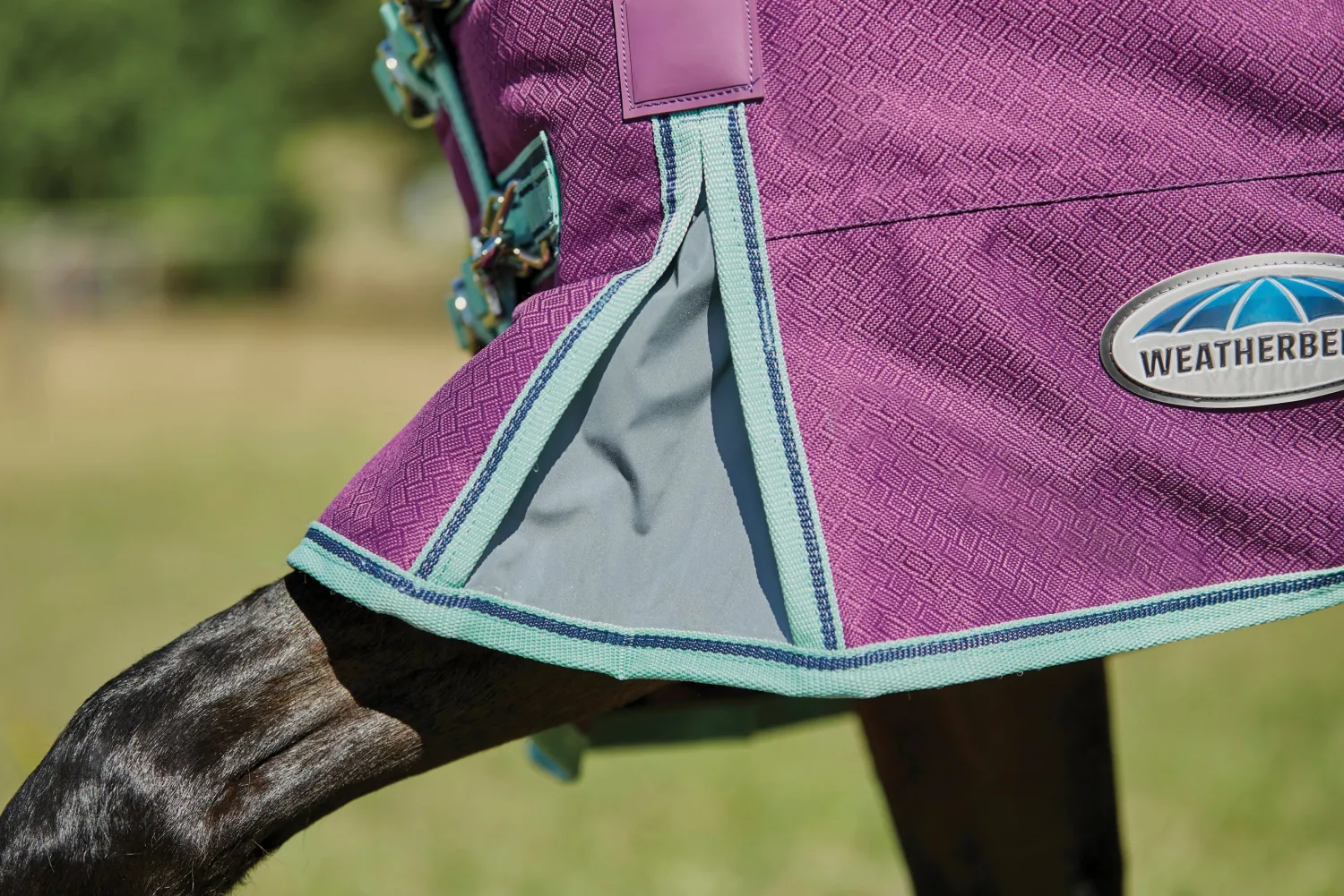 WEATHERBEETA ® Pony ComFiTec™ Premier Free II Standard Neck Lite Turnout Purple/Navy/Mint Discount