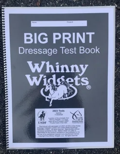 WHINNY WIDGETS ® Big Print Dressage Test Book (2023-2027) Discount
