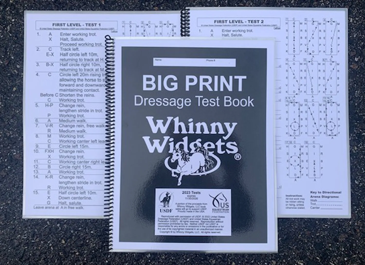 WHINNY WIDGETS ® Big Print Dressage Test Book (2023-2027) Discount