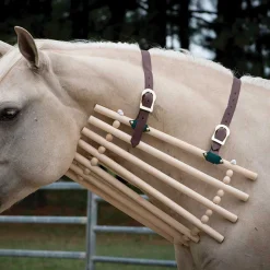 PARTRADE Wooden Neck Cradle Dowels & Beads Natural/Brown Best